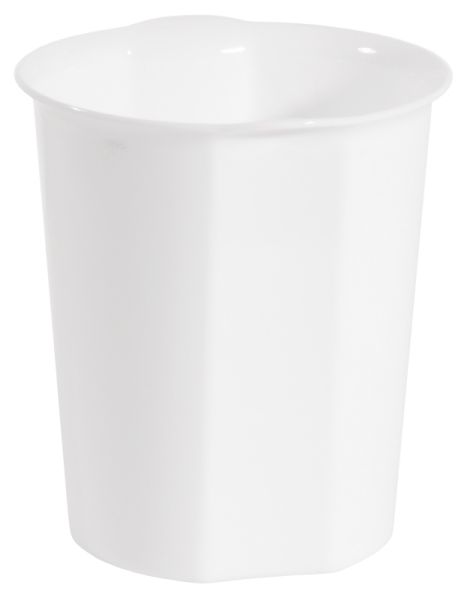 Tischabfallbehälter, stapelbar, weißem SAN, I: 1,25 ltr., D: 13 cm, H: 15 cm