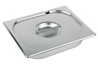 GN 1/9 Deckel, 17,6 x 10,8 cm, Edelstahl, mit Löffelaussparung GN 1/9 Deckel, 17,6 x 10,8 cm, Edelstahl, mit Löffelaussparung