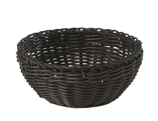 Korb, rund, D: 20 cm, H: 8 cm PP, Fb. schwarz
