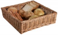 Auslage-/Buffetkorb, aus dunkler Vollweide, 35 x 35 x 10 cm Auslage-/Buffetkorb, aus dunkler Vollweide, 35 x 35 x 10 cm