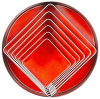 Ausstechformen, quadratisch, glatte Form, Weißblech, L: 30 - 70 mm, H: 30 mm Ausstechformen, quadratisch, glatte Form, Weißblech, L: 30 - 70 mm, H: 30 mm