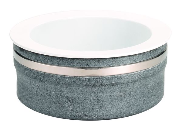 EARTH Frischeschale 300, Speckstein mit Edelstahlring, L: 310 mm, B: 310 mm, H: 142 mm