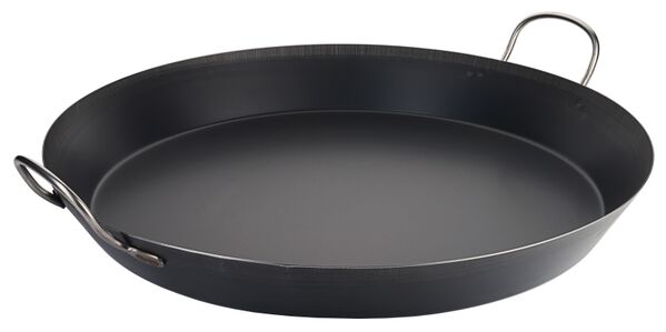 Paella-Eisenpfanne, gebläut, D: 60 cm, H: 6,5 cm