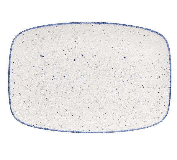 Churchill, Stonecast Hints : Indigo Blue - Chefs Platte rechteckig, 34,4 x 23,4 cm