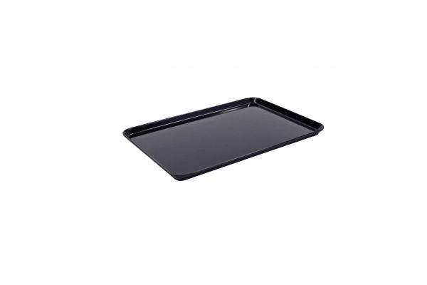 Auslagetabletts aus Melamin, rechteckig, schwarz, 350 x 240 x 17 mm