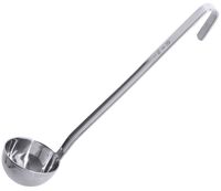 Schöpfkelle, tiefe Form, fugenlos, Edelstahl, I: 0,75 ltr., D: 14 cm, Stiellänge: 43 cm Schöpfkelle, tiefe Form, fugenlos, Edelstahl, I: 0,75 ltr., D: 14 cm, Stiellänge: 43 cm