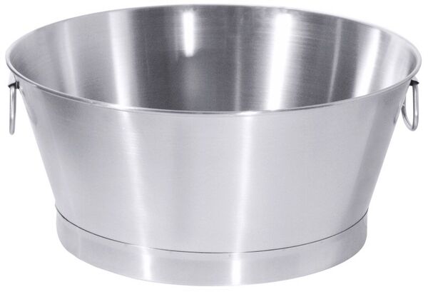 Wanne/Fettschüssel mit Fallgriffen, I: 24 ltr., D: 45 cm, H: 22 cm, Edelstahl
