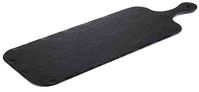 Tablett SLATE ROCK 48 x 20 cm, H: 1,5 cm, Melamin, schwarz, Schieferlook-Griff: 13 cm Tablett SLATE ROCK 48 x 20 cm, H: 1,5 cm, Melamin, schwarz, Schieferlook-Griff: 13 cm