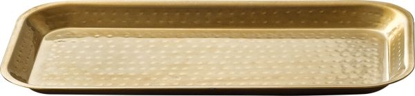 Playground, Edelstahl - SPOTLIGHTS : Platte, rechteckig, goldfarben, 26 x 14 cm