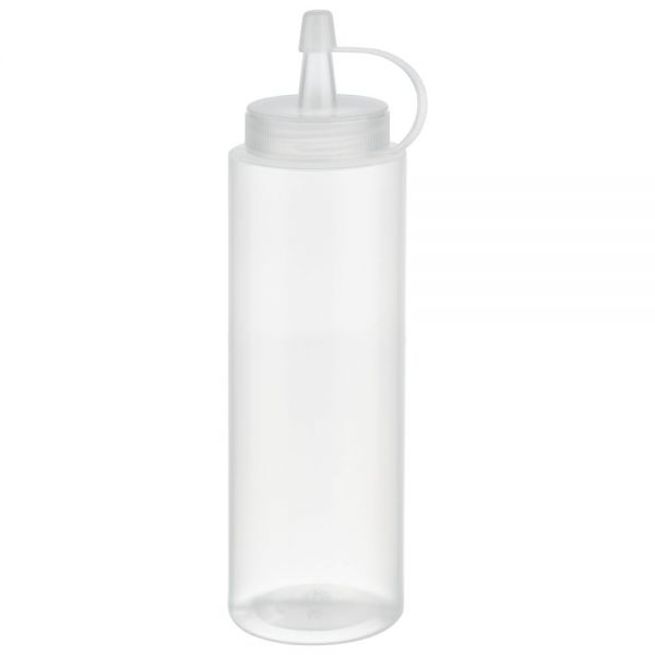 Quetschflasche, 6er Set, mit Schraubdeckel, D: 5 cm, H: 18 cm, 260 ml, Polyethylen, Fb. transparent