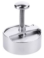 Hackfleischpresse, Edelstahlguss, für 250g Hackfleisch, D: 12,5 cm, H: 16 cm Hackfleischpresse, Edelstahlguss, für 250g Hackfleisch, D: 12,5 cm, H: 16 cm
