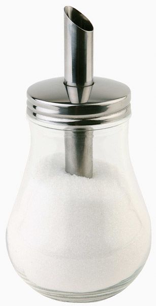 Zuckerdosierer D: 8 cm, H: 15 cm, 0,25 ltr., Behälter aus Glas, mit Dosierrohr