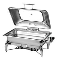 Chafing Dish GLOBE GN 1/1 66,5 x 44 cm, H: 34 cm, I: 9 ltr., Edelstahl, abnehmbarer Deckel, mit Sandwichboden Chafing Dish GLOBE GN 1/1 66,5 x 44 cm, H: 34 cm, I: 9 ltr., Edelstahl, abnehmbarer Deckel, mit Sandwichboden