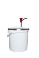 Druckknopf-Dosierspender für Eimer 10 Liter, Dosierung: 30 ml, D: 265 mm, H: 400 mm Druckknopf-Dosierspender für Eimer 10 Liter, Dosierung: 30 ml, D: 265 mm, H: 400 mm