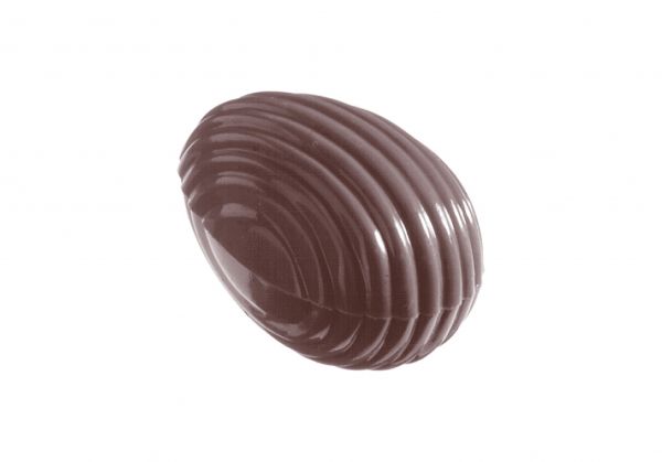 Schokoladen- Form Osterei mit Rillen, Doppelform 275 x 135 mm, 4 x 8 Stück 32 x 23 x 11 mm
