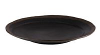 Teller MARONE D: 28 cm, H: 3,5 cm, Melamin, schwarz, brauner Rand Teller MARONE D: 28 cm, H: 3,5 cm, Melamin, schwarz, brauner Rand