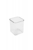 Vorrats-, Gewürzdose rechteckig inkl. Deckel, PS transparent, 170 x 170 x 250 mm/ 1 ltr. Vorrats-, Gewürzdose rechteckig inkl. Deckel, PS transparent, 170 x 170 x 250 mm/ 1 ltr.