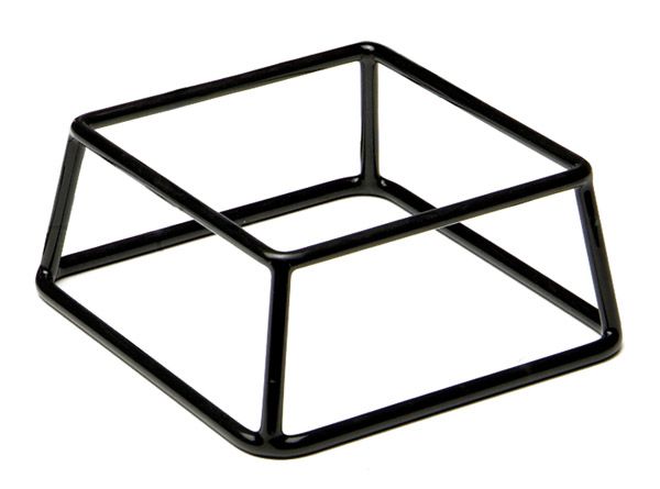 Buffetständer MULTI, 18 x 18 cm, H: 8 cm, Metall, schwarz ummantelt