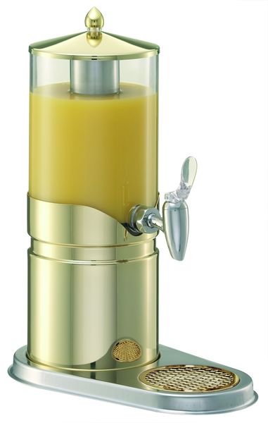 ELEGANCE Saftkanne 2,5 ltr., Gold, klarer Behälter, L: 336 mm, B: 205 mm, H: 435 mm