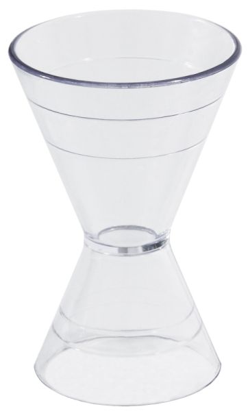 Bar-Doppelmaß aus Polycarbonat, I: 2/4 cl, H: 9 cm