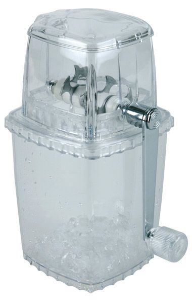 Eiszerkleinerer 12 x 12 cm, H: 24 cm, mit Edelstahl-Messer