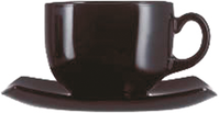 Arcoroc, Delice - Tassenset (Obere + Untere), uni, schwarz 0,22 ltr./ 14 cm Arcoroc, Delice - Tassenset (Obere + Untere), uni, schwarz 0,22 ltr./ 14 cm