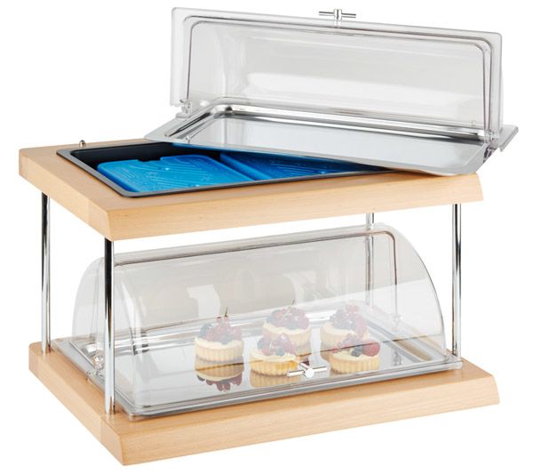 Buffetvitrine DOPPELDECKER, 60 x 41 cm, H: 36 cm, 12-teilig