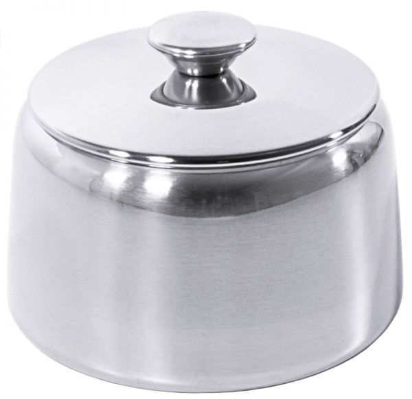 Zuckerdose mit Deckel, Edelstahl, I: 0,23 ltr., D: 8 cm, H: 5 cm