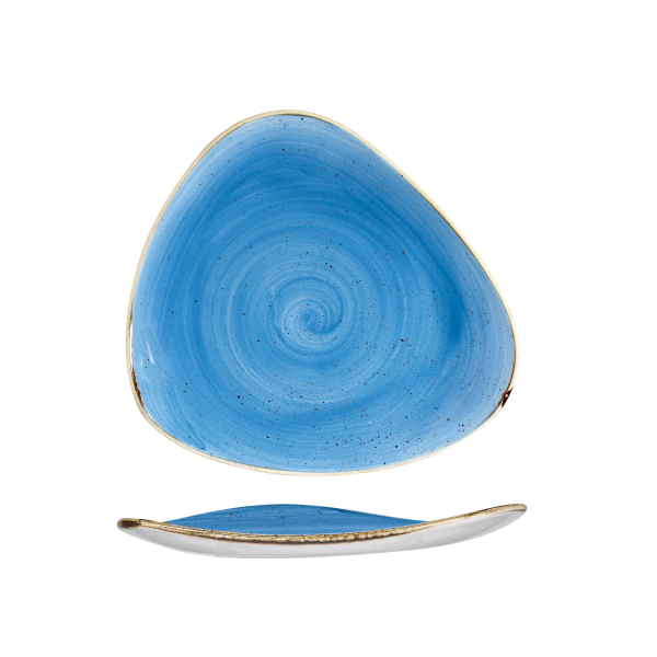 Churchill, Stonecast : Cornflower Blue - Teller flach dreieckig, 19,2 cm