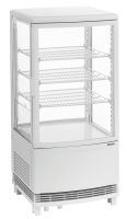 Mini-Kühlvitrine 75L2T weiß Mini-Kühlvitrine 75L2T weiß