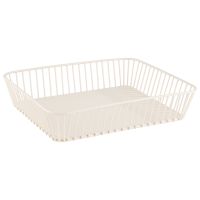 GN 1/2 Korb URBAN, Metall, 32,5 x 26,5 cm, H: 7,5 cm, Farbe: whisper white GN 1/2 Korb URBAN, Metall, 32,5 x 26,5 cm, H: 7,5 cm, Farbe: whisper white