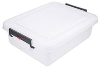 Transportbehälter weiß mit Klemmbügel-Deckel, I: 30 ltr., 53 x 40 x 16 cm Transportbehälter weiß mit Klemmbügel-Deckel, I: 30 ltr., 53 x 40 x 16 cm
