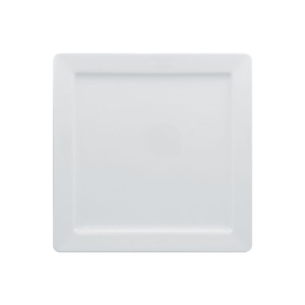 Teller/ Platte quadratisch, uni, weiss, 27,1 x 27,1 x 2,3 cm