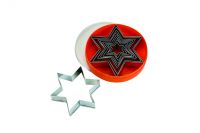 Ausstechersatz Stern, glatt 9-tlg. Edelstahl, Materialstärke: 0,4 - 0,5 mm Ausstechersatz Stern, glatt 9-tlg. Edelstahl, Materialstärke: 0,4 - 0,5 mm