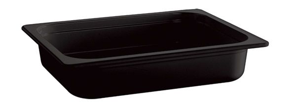 GN 1/2 Behälter ECO LINE 32,5 x 26,5 cm, Tiefe: 65 mm, Melamin, schwarz, I: 3,4 ltr.