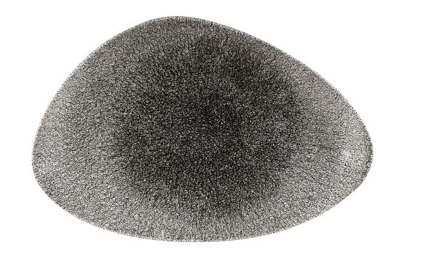 Churchill, Raku : Quartz Black - Chefs Platte dreieckig, 30 x 20 cm