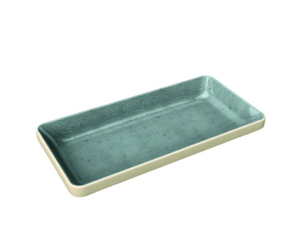 Playground, Steinzeug - NARA Grau : Schale flach eckig 18 x 9 cm/ 0,18 ltr.