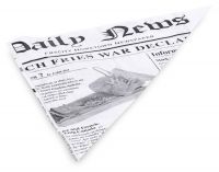 Pommes frites-Tüte, Wachspapier, Motiv Zeitung, 1000 Blatt, 25,5 x 18 cm Pommes frites-Tüte, Wachspapier, Motiv Zeitung, 1000 Blatt, 25,5 x 18 cm