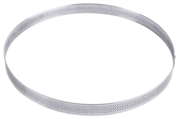 Tortenbodenring, rund, perforiert, EdSt., D: 26 cm, H: 2 cm