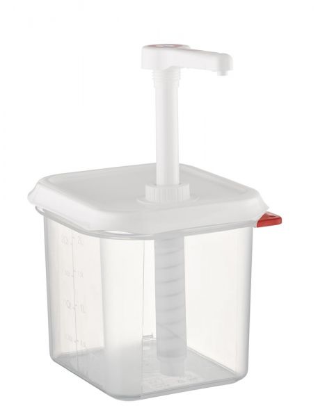 GN 1/6 Dosierspender, Polypropylen, 17,6 x 16,2 cm, H: 27 cm, V: 2,6 Liter