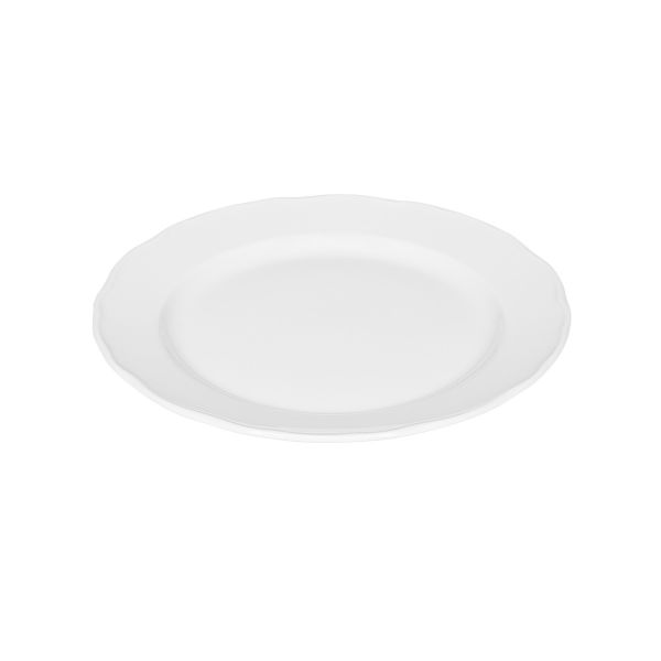 Bauscher, Marie Christine - Teller flach Fahne, weiss, uni, 25 cm