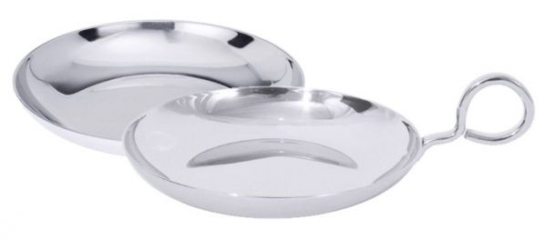 Eisschale ohne Griff, stark abgeflachte Form, EdSt., D: 14 cm, H: 2,5 cm