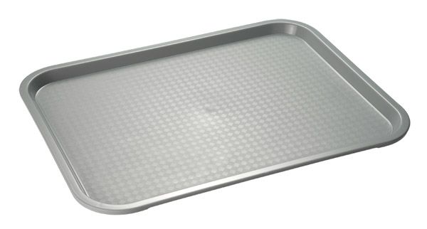 Fast Food-Tablett 35 x 27 cm, H: 2 cm, Polypropylen, grau