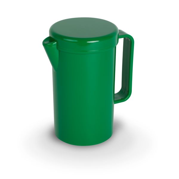 Kanne mit Deckel PC, uni, grün, D x H: 10,5 x 19,5 cm/ 1,30 ltr.