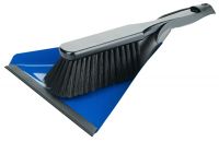 Kehrschaufelset, Stahlblech, Kehrbesen aus Kunststoff, blau, 36,5 x 25,5 cm Kehrschaufelset, Stahlblech, Kehrbesen aus Kunststoff, blau, 36,5 x 25,5 cm