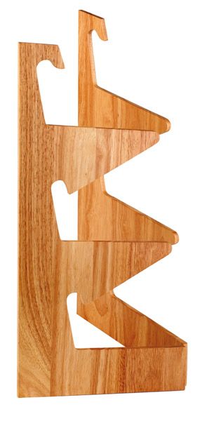 Buffetgestell 3-stufig 59 x 30,5, H: 59 cm, Holz, einklappbar, geeignet für runde Körbe