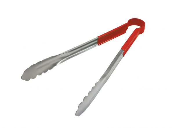 Allzweckzange, Edelstahl, Kunststoffgriff : rot, 300 mm