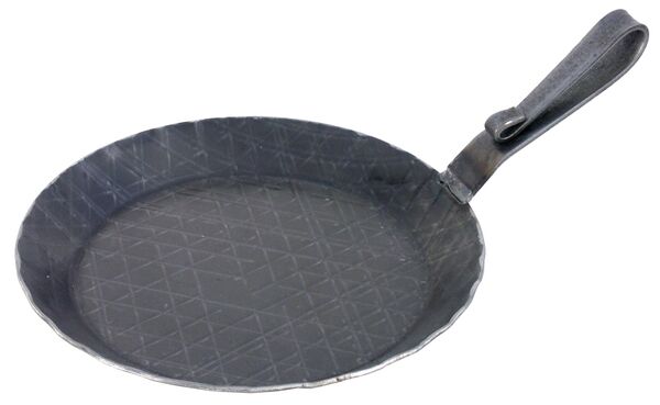 Brat-, Servier- Eisenpfanne flach, D: 20 cm, H: 2,5 cm