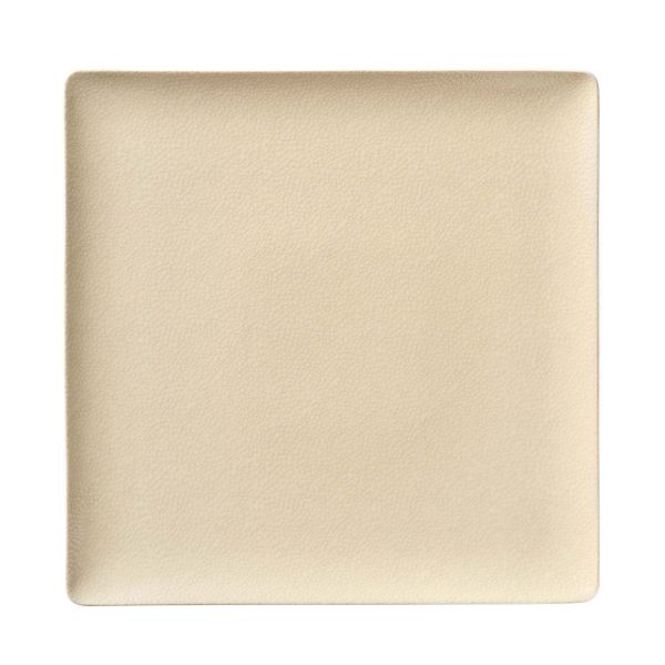 Bauscher, Purity : 425782 Pearls Champagne - Teller flach quadratisch Coup, bonewhite, 27 x 27 cm