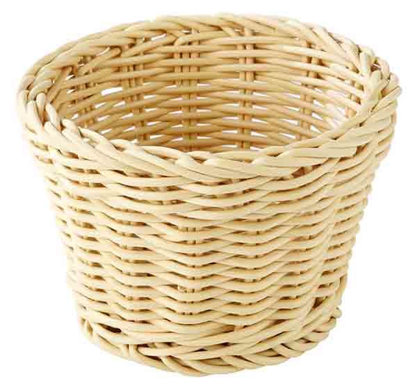 Korb, rund, D: 13 cm, H: 10 cm, PP, Fb. hellbeige